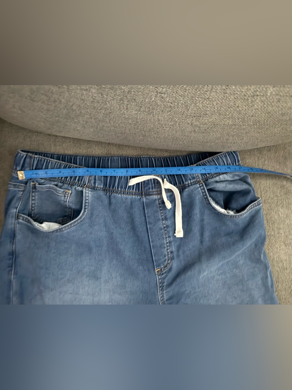 GAP Mid Rise Knit Easy Baggy Jeans L Tall | Medium indigo - Picture 8 of 10
